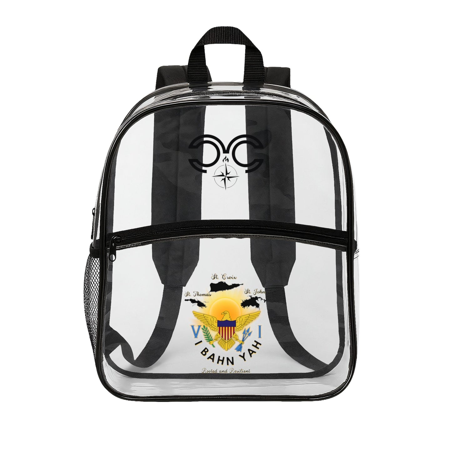 I Bahn Yah Clear Backpack - Travel-Friendly Clear Backpack with 'Wherever You Go, It Goes With You'