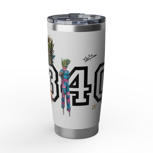 Vagabond 20oz Travel Tumbler — Retro Floral Number 340 Stainless Insulated Cup