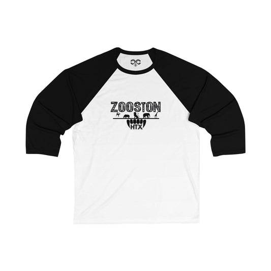 ZOOston Zebra Edition Stylish Unisex 3/4 Sleeve Baseball Tee