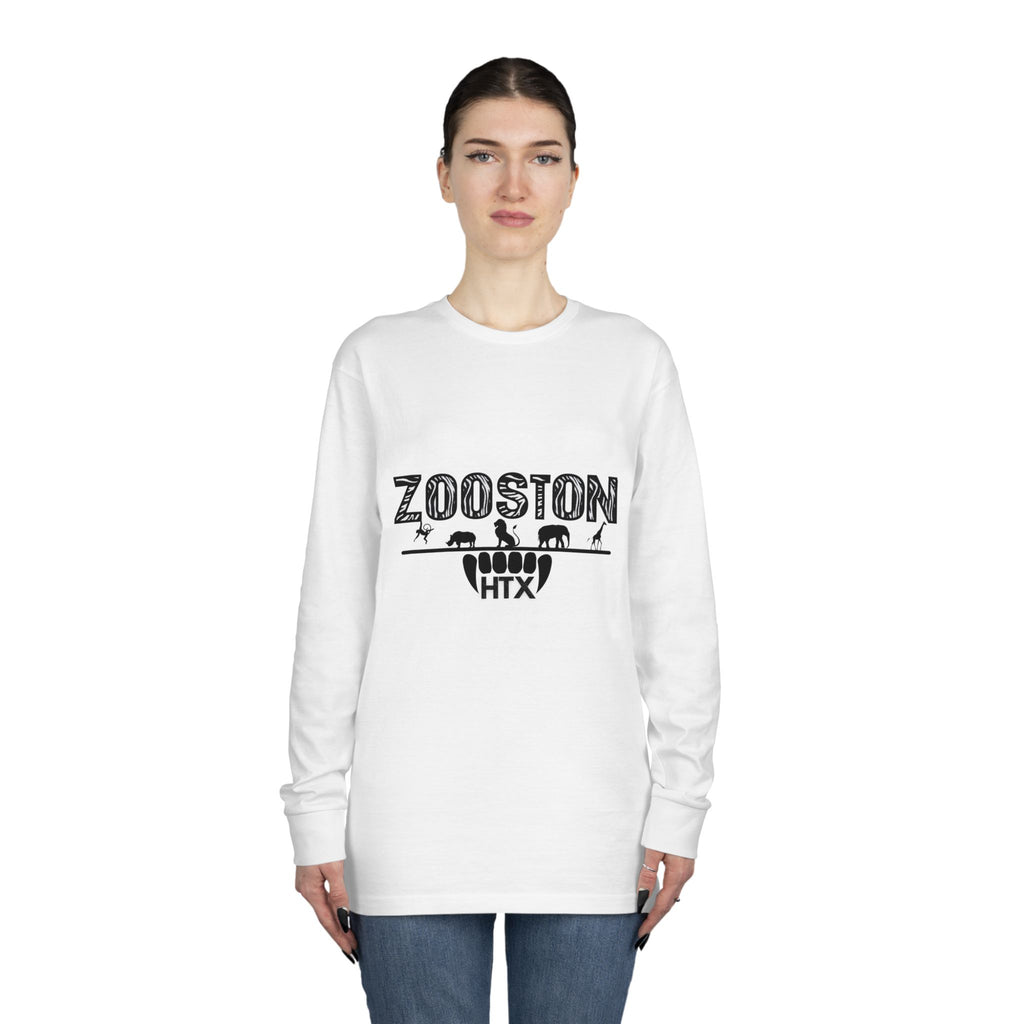 Long Sleeve Tee ZOOston Zebra Edition Black & White Drip Subtle Stylish