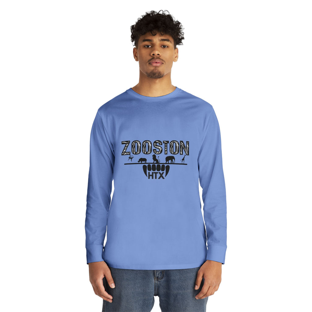 Long Sleeve Tee ZOOston Zebra Edition Black & White Drip Subtle Stylish