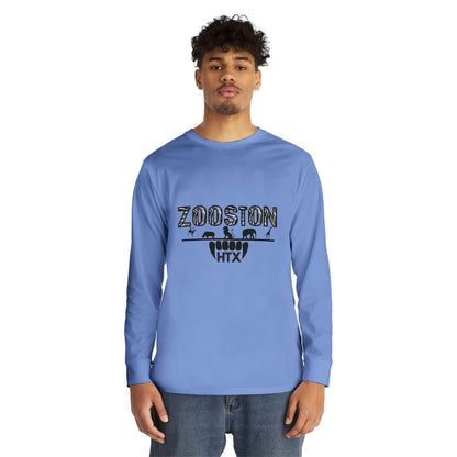 Long Sleeve Tee ZOOston Zebra Edition Black & White Drip Subtle Stylish