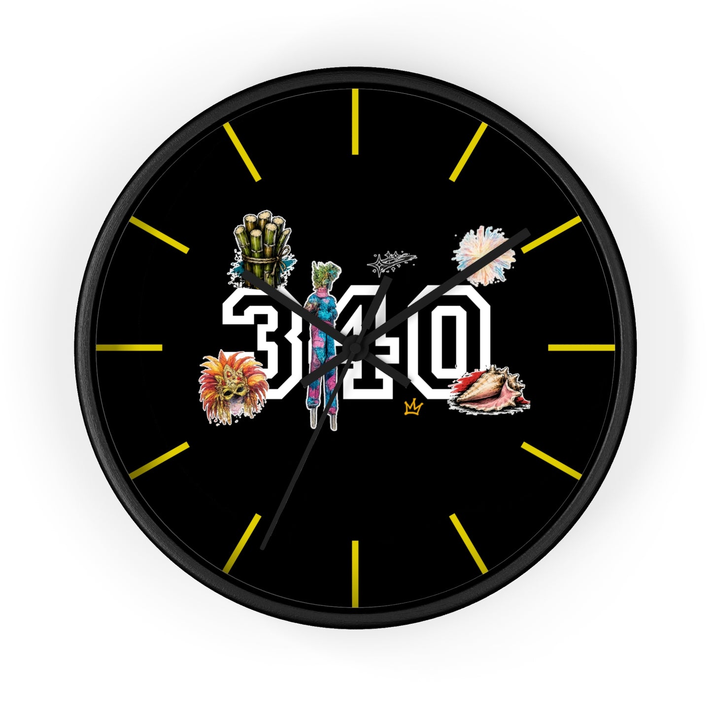 340 Culture Clock — Retro Athletic Number Design