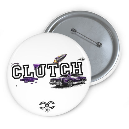 Clutch Pin Button — Purple Lowrider Car Badge