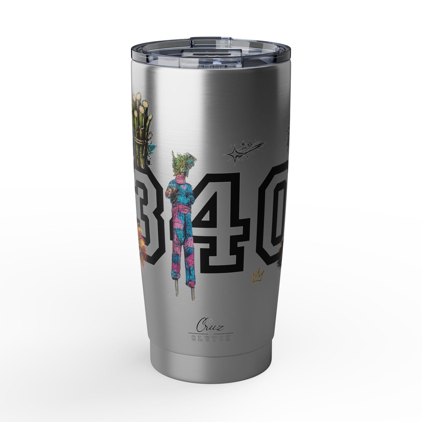 Vagabond 20oz Travel Tumbler — Retro Floral Number 340 Stainless Insulated Cup