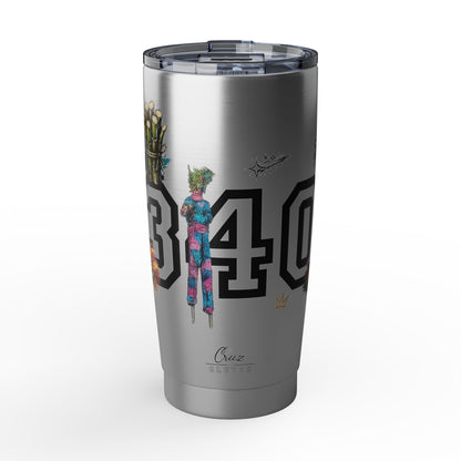 Vagabond 20oz Travel Tumbler — Retro Floral Number 340 Stainless Insulated Cup