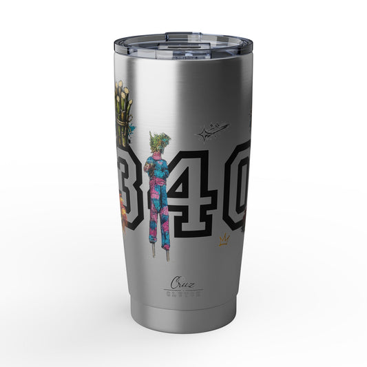 Vagabond 20oz Travel Tumbler — Retro Floral Number 340 Stainless Insulated Cup