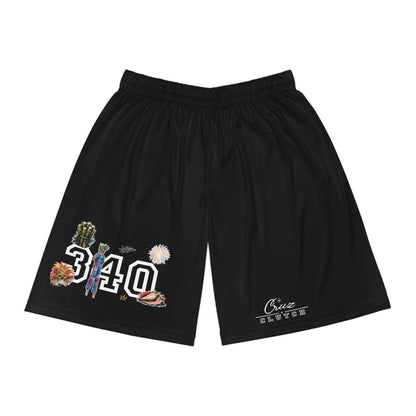 340 Culture Basketball Shorts — Floral Streetwear Athletic Trunks