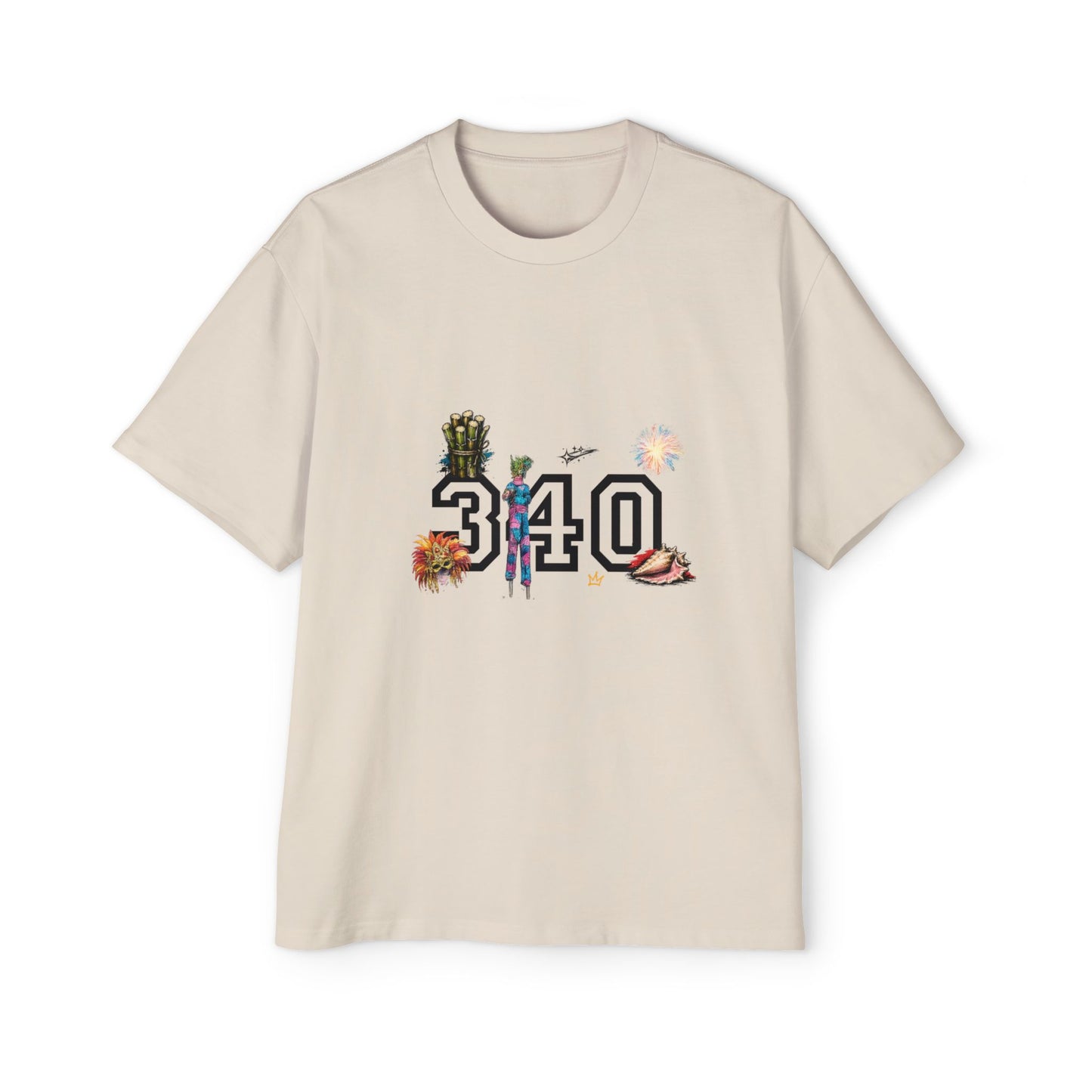 Cruz 340 Graphic Tee — Beach Vibes Men’s Oversized T-Shirt