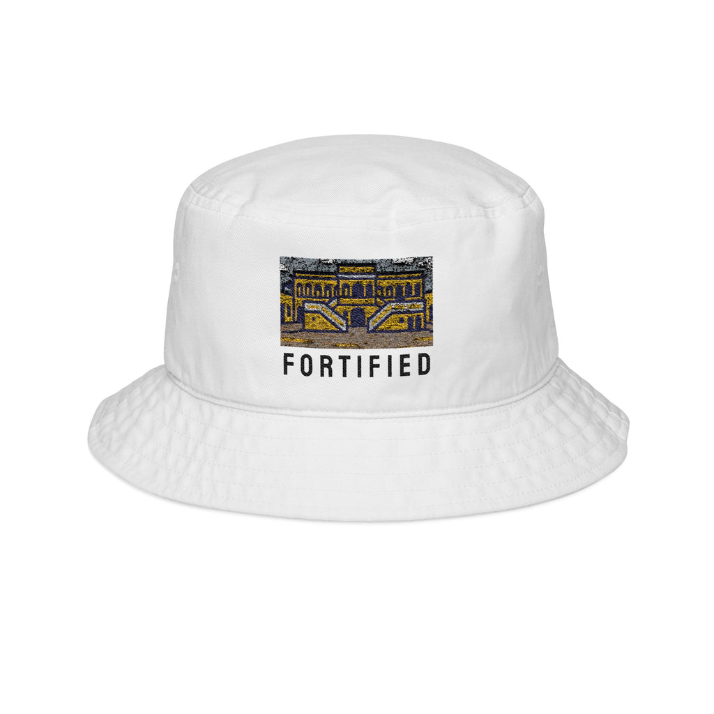 Embroidered Bucket Hat - Fortified Design | Beachwear, Summer Fashion, Unisex Gift, Outdoor Exploration, Festival Accessory