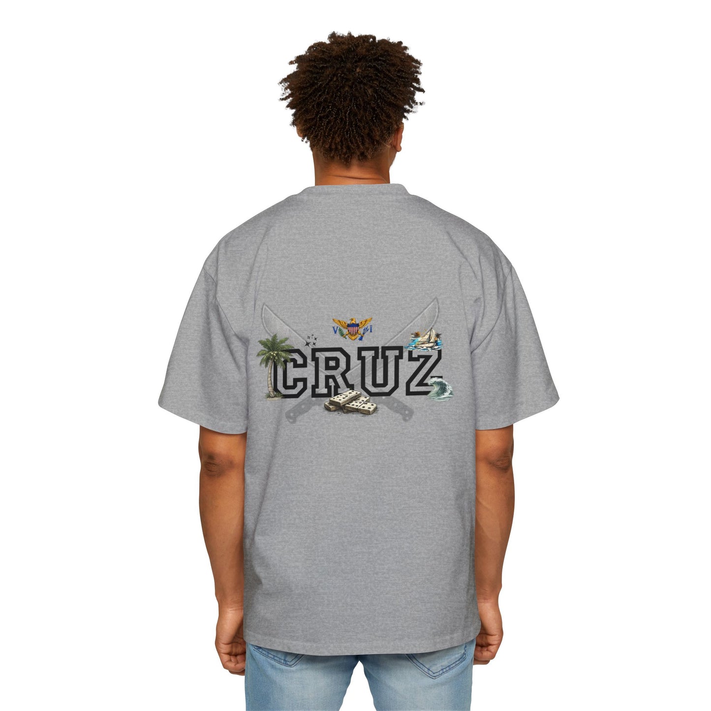 Cruz 340 Graphic Tee — Beach Vibes Men’s Oversized T-Shirt