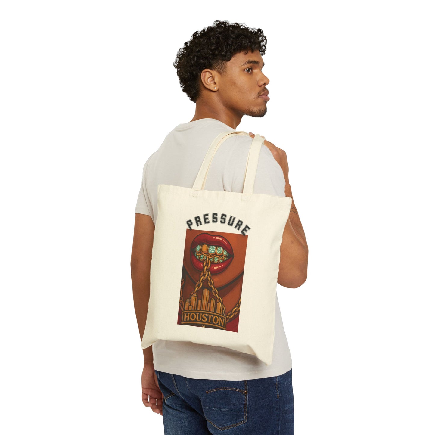 Stylish Cotton Canvas Tote Bag - Perfect for Everyday, Shopping, Travel, and Gifts for Houston Lovers