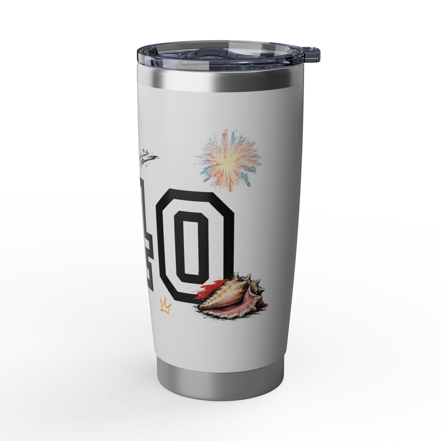 Vagabond 20oz Travel Tumbler — Retro Floral Number 340 Stainless Insulated Cup