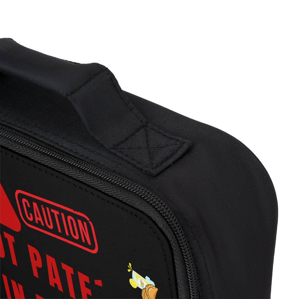Caution Lunch Bag - Fun & Quirky Tote for School, Work, or Picnics, Gift for Food Lovers, Stylish Insulated Carrier, Ideal for Kids & Adults