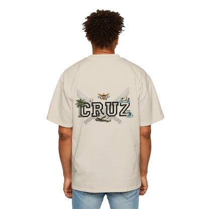 Cruz 340 Graphic Tee — Beach Vibes Men’s Oversized T-Shirt