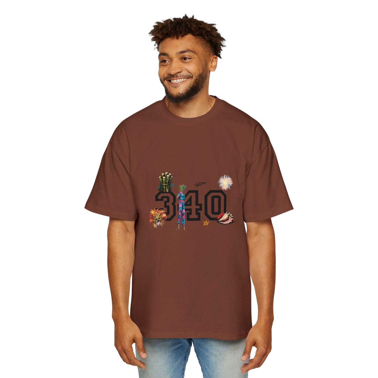 Cruz 340 Graphic Tee — Beach Vibes Men’s Oversized T-Shirt