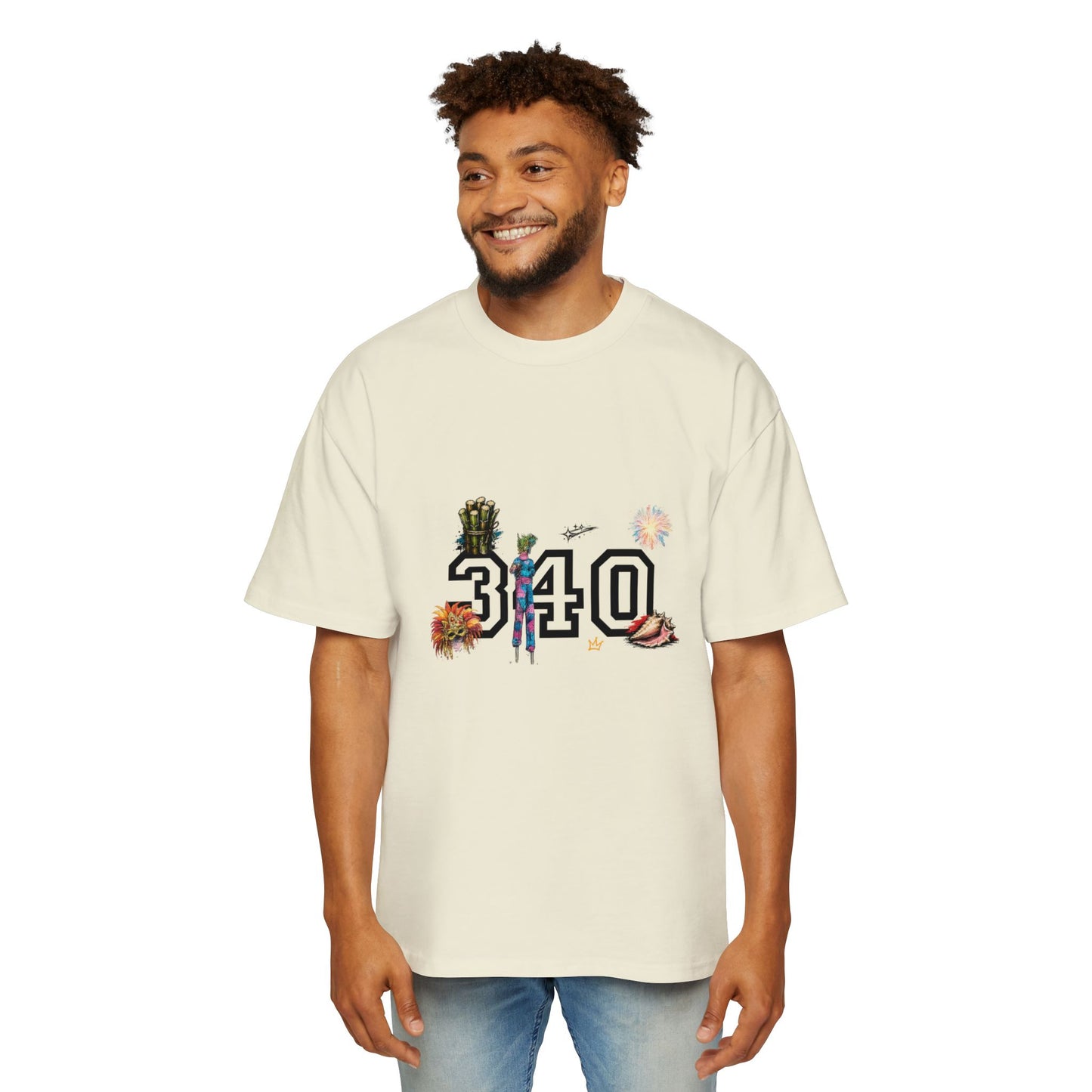 Cruz 340 Graphic Tee — Beach Vibes Men’s Oversized T-Shirt