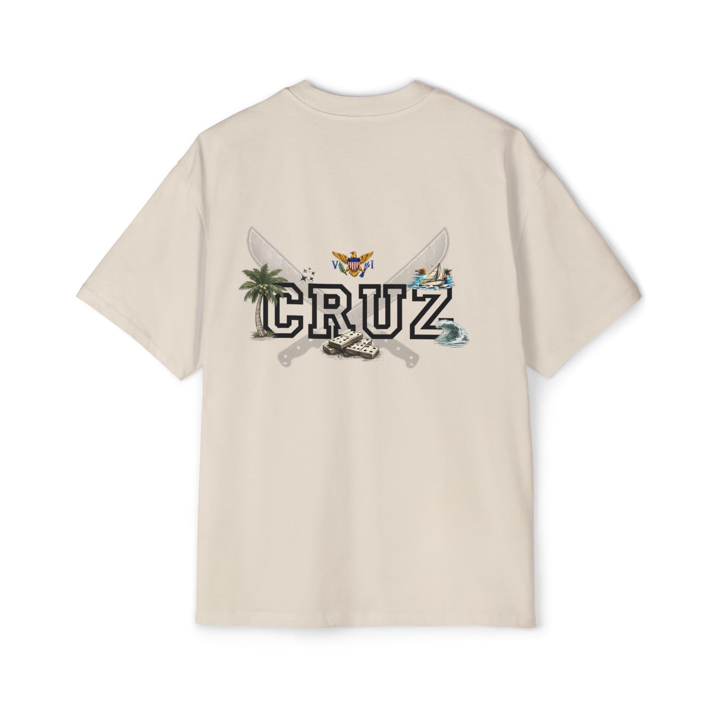 Cruz 340 Graphic Tee — Beach Vibes Men’s Oversized T-Shirt
