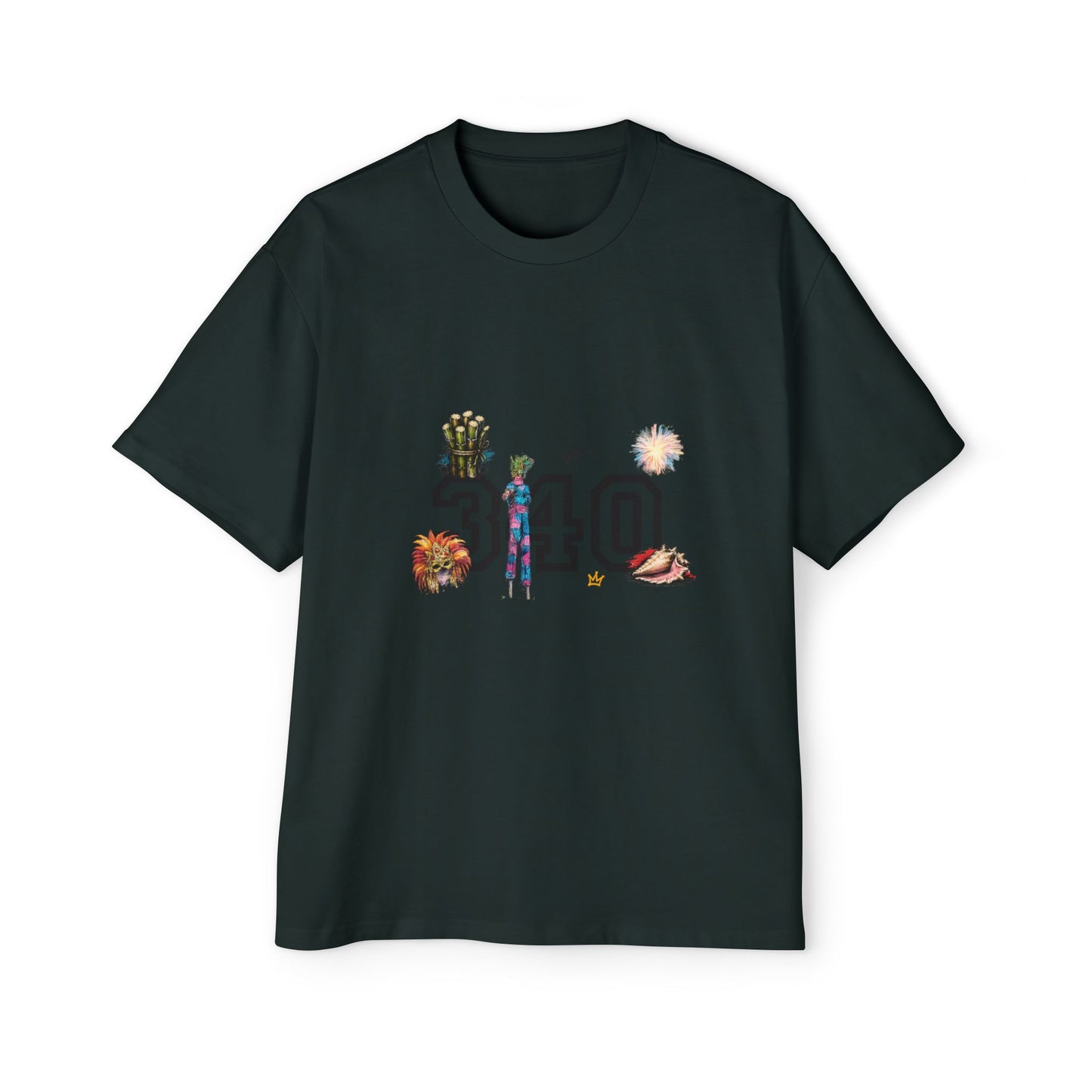 Cruz 340 Graphic Tee — Beach Vibes Men’s Oversized T-Shirt