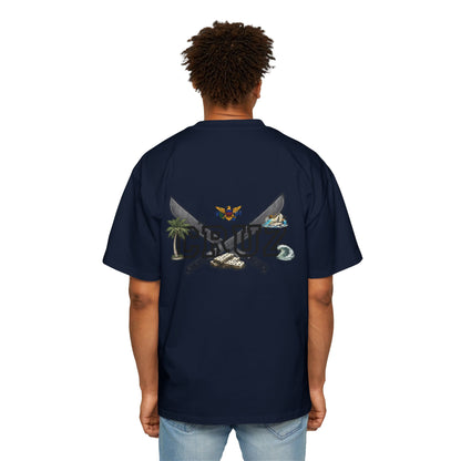 Cruz 340 Graphic Tee — Beach Vibes Men’s Oversized T-Shirt