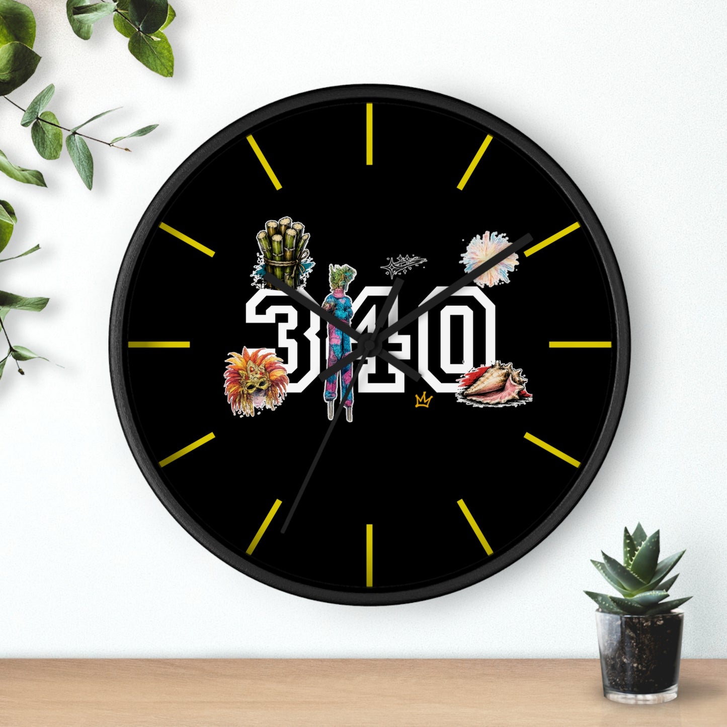 340 Culture Clock — Retro Athletic Number Design