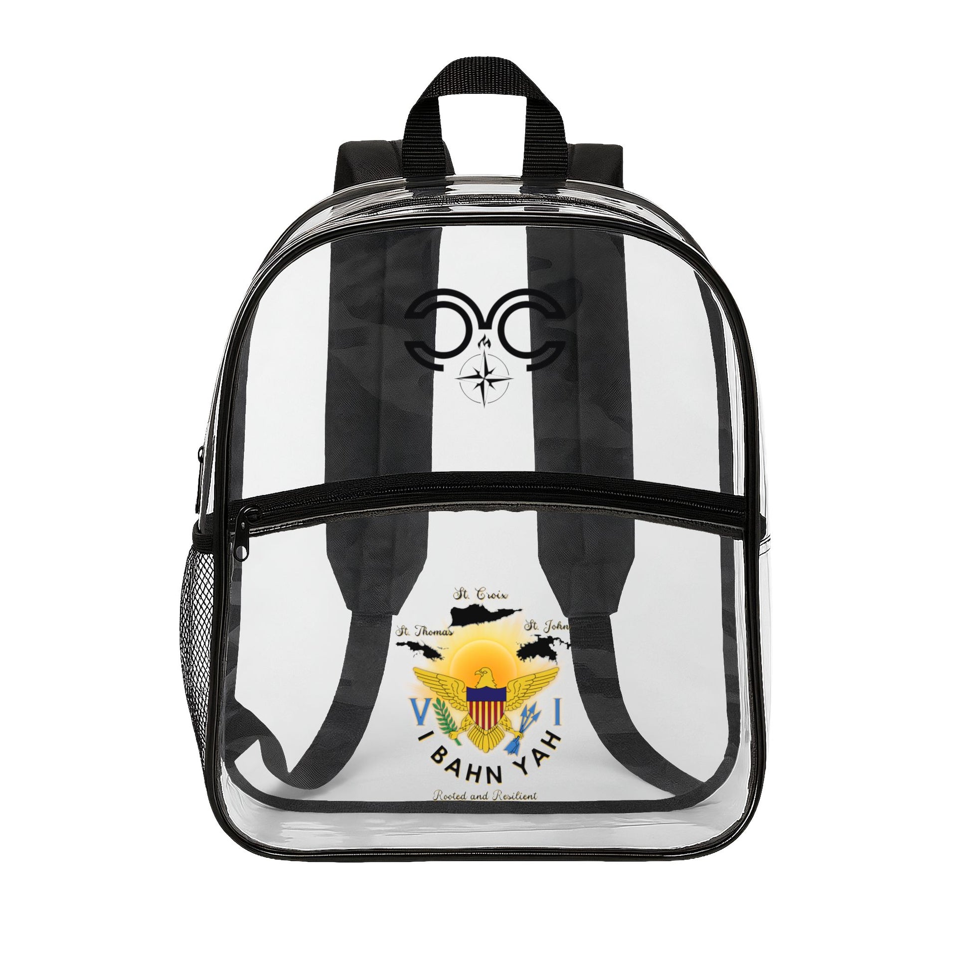 I Bahn Yah Clear Backpack - Travel-Friendly Clear Backpack with 'Wherever You Go, It Goes With You'