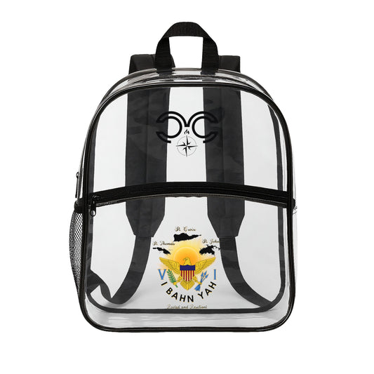 I Bahn Yah Clear Backpack - Travel-Friendly Clear Backpack with 'Wherever You Go, It Goes With You'