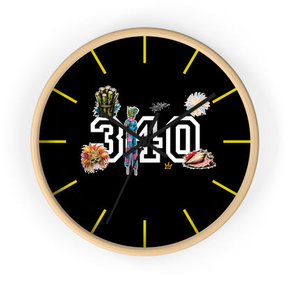 340 Culture Clock — Retro Athletic Number Design