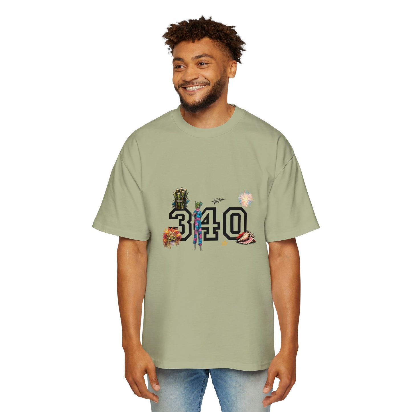 Cruz 340 Graphic Tee — Beach Vibes Men’s Oversized T-Shirt