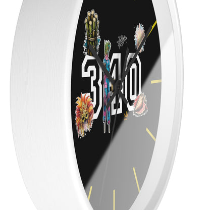 340 Culture Clock — Retro Athletic Number Design