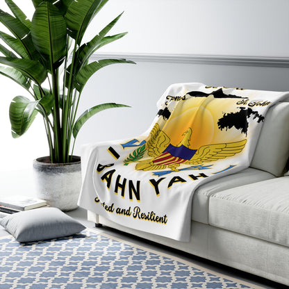Virgin Islands Sherpa Fleece Blanket – "V I Bahn Yah" Rooted & Resilient Design