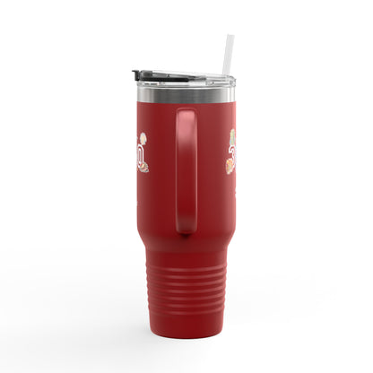 40oz Insulated Travel Mug — "340" Tropical Palm Beach Stainless Steel Tumbler