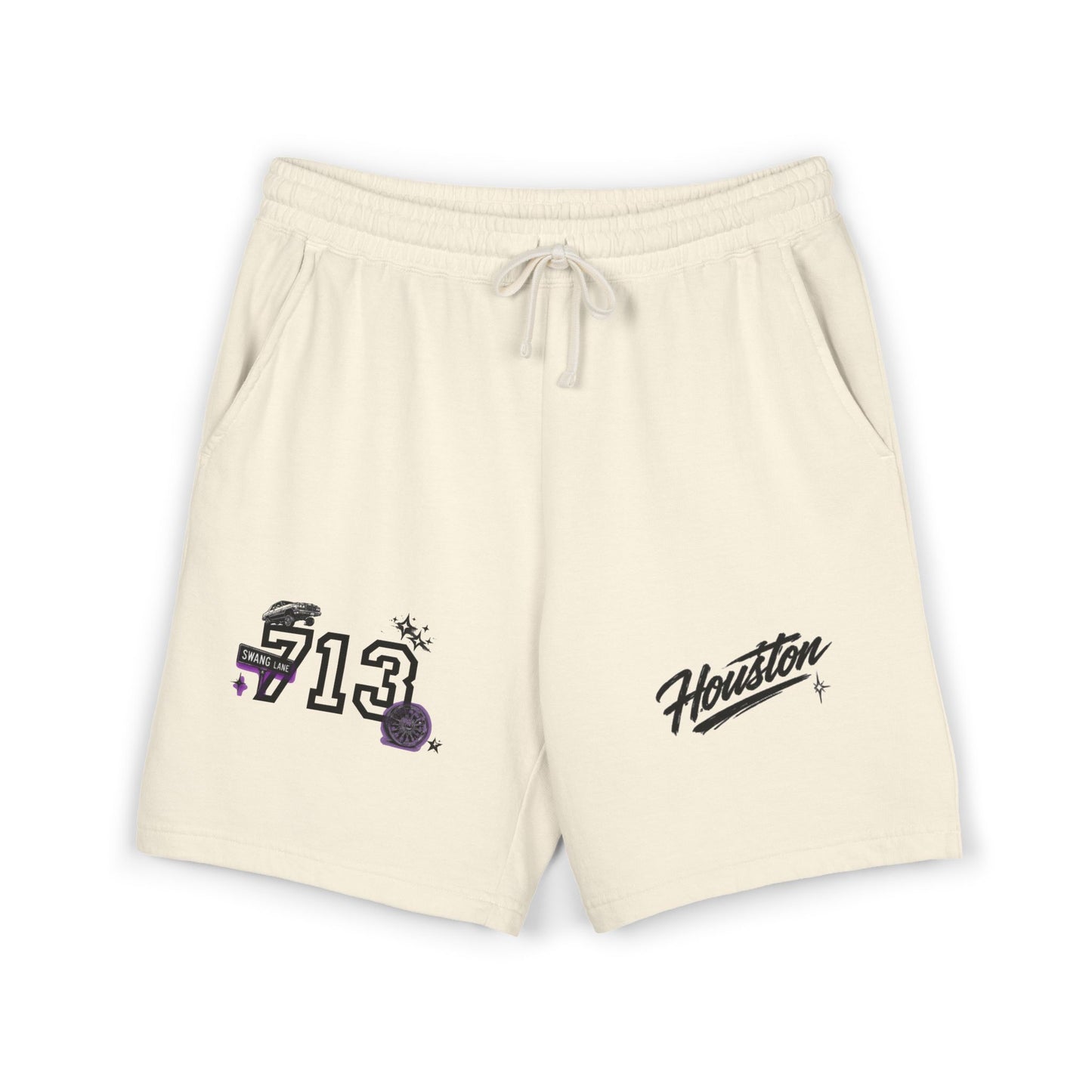 Houston 713 Graphic Sweat Shorts — Lightweight Fleece Casual Athletic Shorts