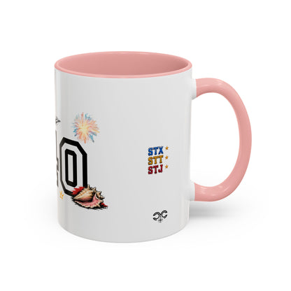 Accent Coffee Mug — "The islands don't leave you." St. Croix Inspired 11/15oz