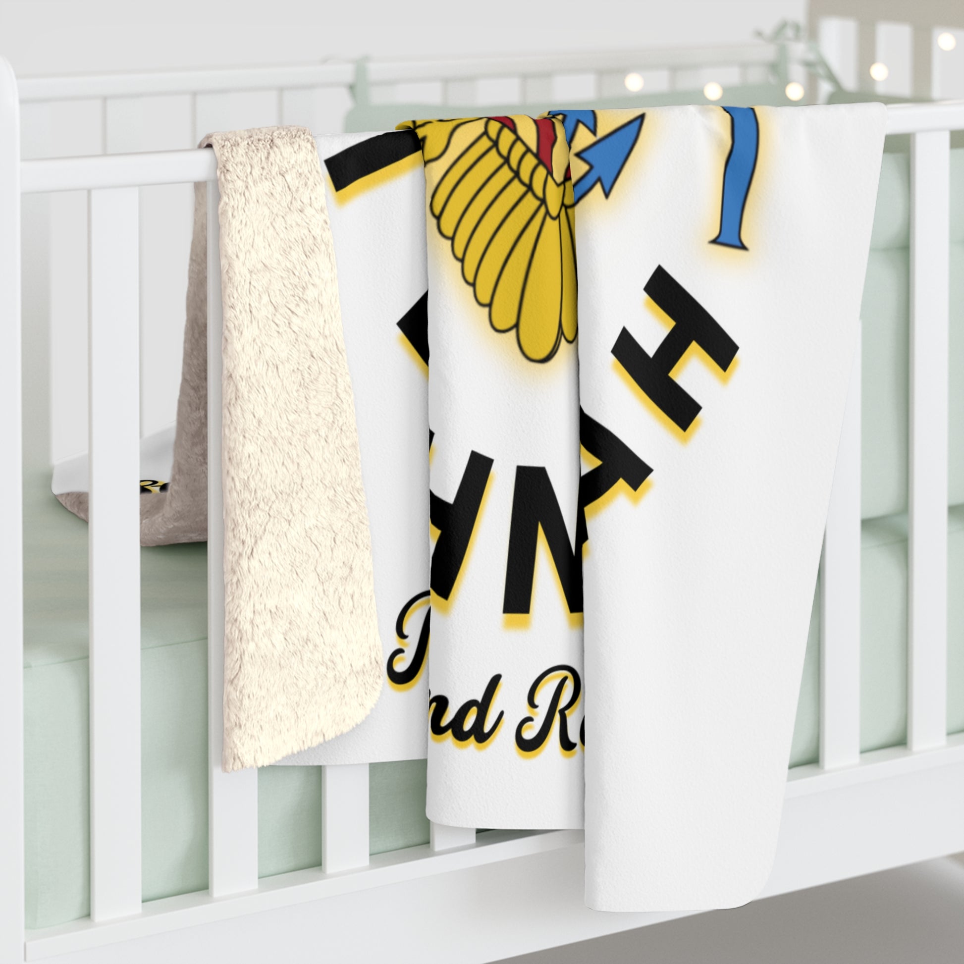 Virgin Islands Sherpa Fleece Blanket – "V I Bahn Yah" Rooted & Resilient Design