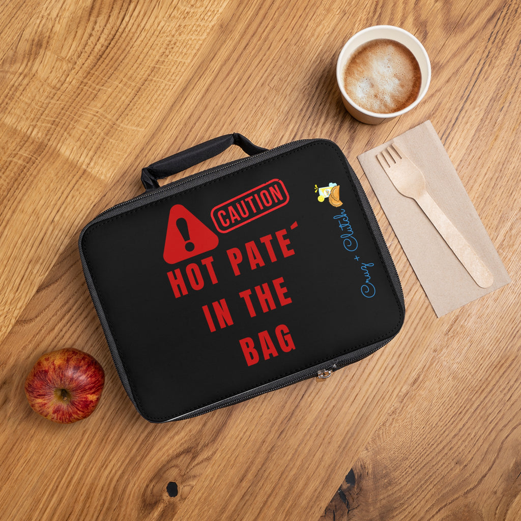 Caution Lunch Bag - Fun & Quirky Tote for School, Work, or Picnics, Gift for Food Lovers, Stylish Insulated Carrier, Ideal for Kids & Adults