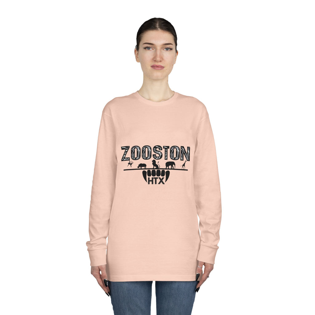 Long Sleeve Tee ZOOston Zebra Edition Black & White Drip Subtle Stylish