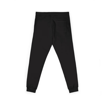 Embroidered Sunflower Sweatpants — Cozy White Fleece Joggers with Small Chest Floral Patch