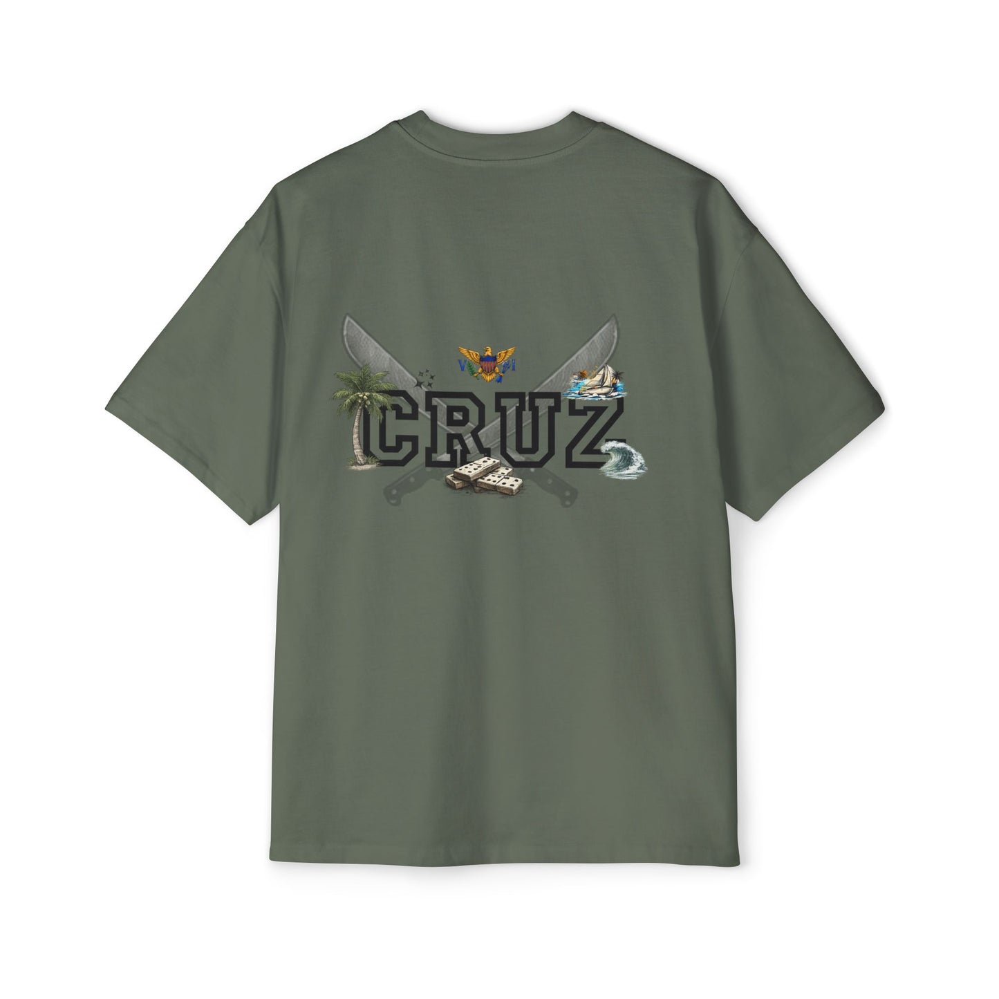 Cruz 340 Graphic Tee — Beach Vibes Men’s Oversized T-Shirt