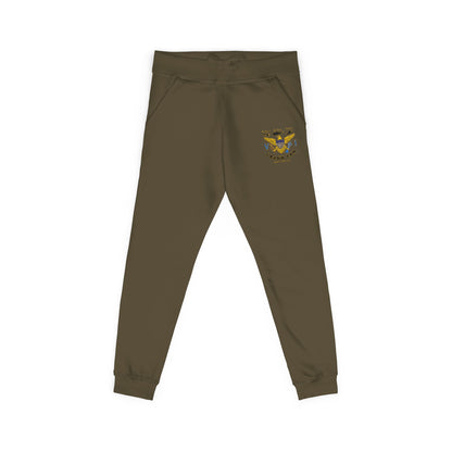 Embroidered Sunflower Sweatpants — Cozy White Fleece Joggers with Small Chest Floral Patch