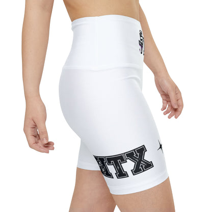 Drip Purple Graphic Women's Workout Shorts — "CLUTCH" AOP Activewear