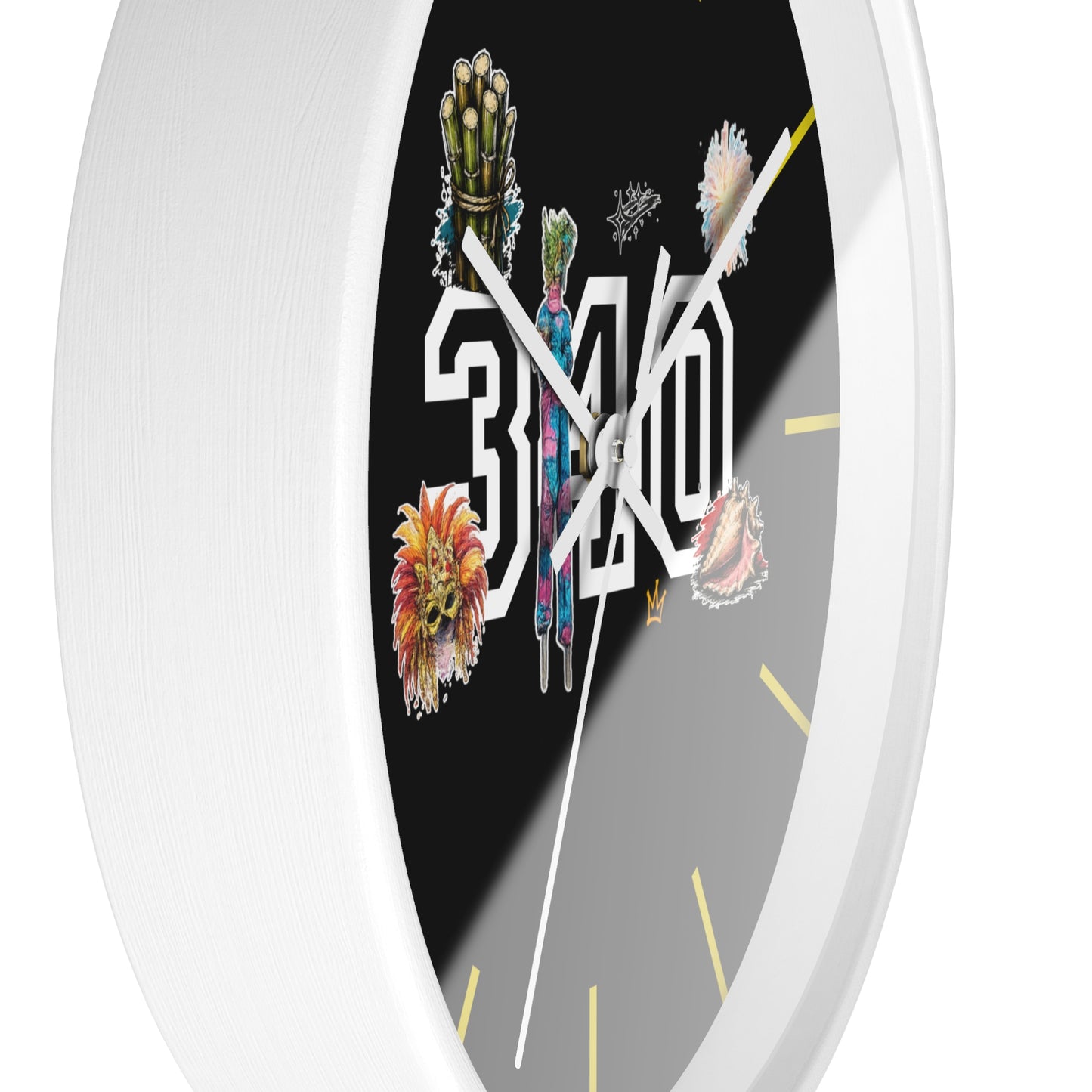 340 Culture Clock — Retro Athletic Number Design