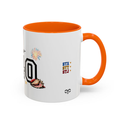 Accent Coffee Mug — "The islands don't leave you." St. Croix Inspired 11/15oz