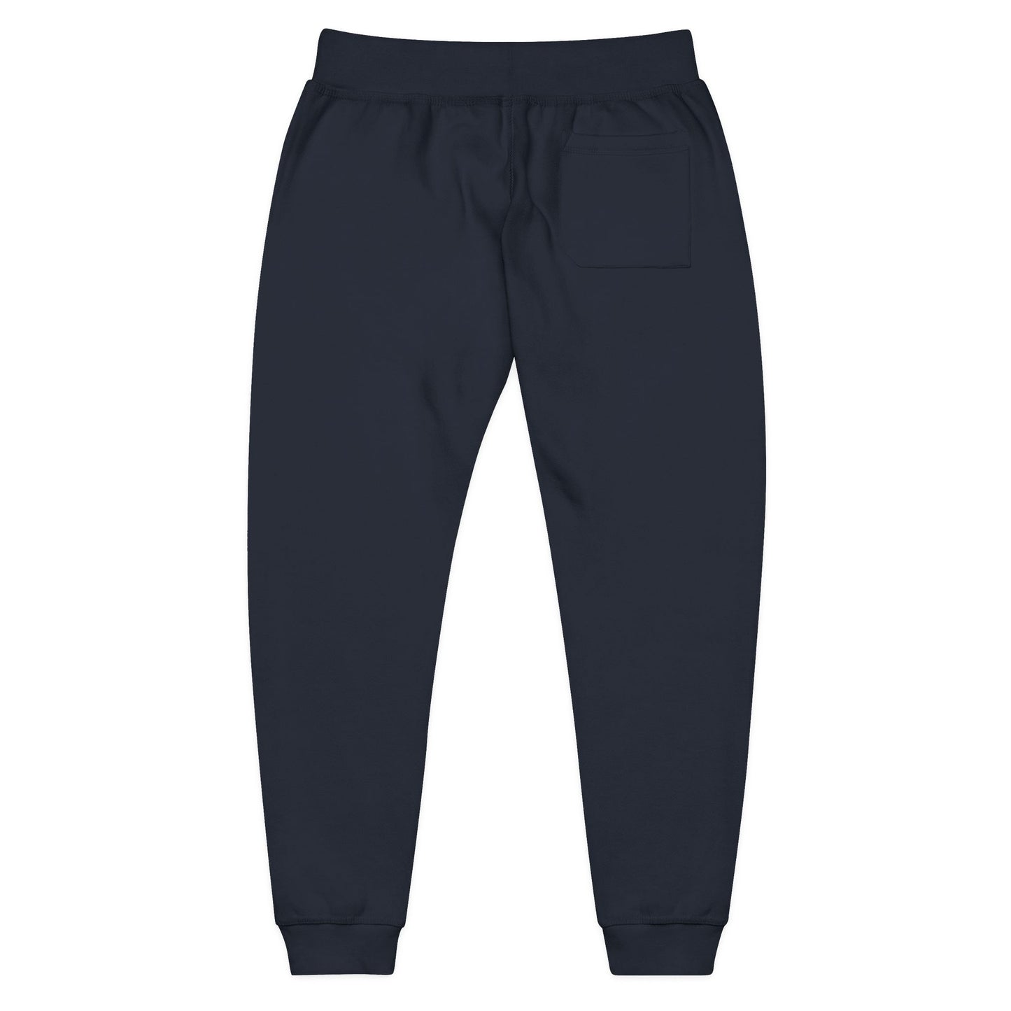 Embroidered Sunflower Sweatpants — Cozy White Fleece Joggers with Small Chest Floral Patch