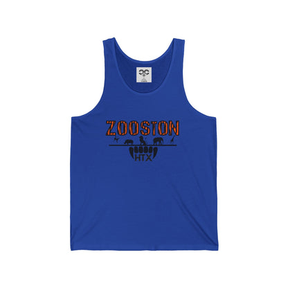 "Zooston Tiger Print" Unisex Jersey Tank Top | Summer Vibes, Casual Wear, Gift for Him/Her, Workout Apparel, Festivals, Beachwear