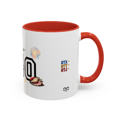 Accent Coffee Mug — "The islands don't leave you." St. Croix Inspired 11/15oz
