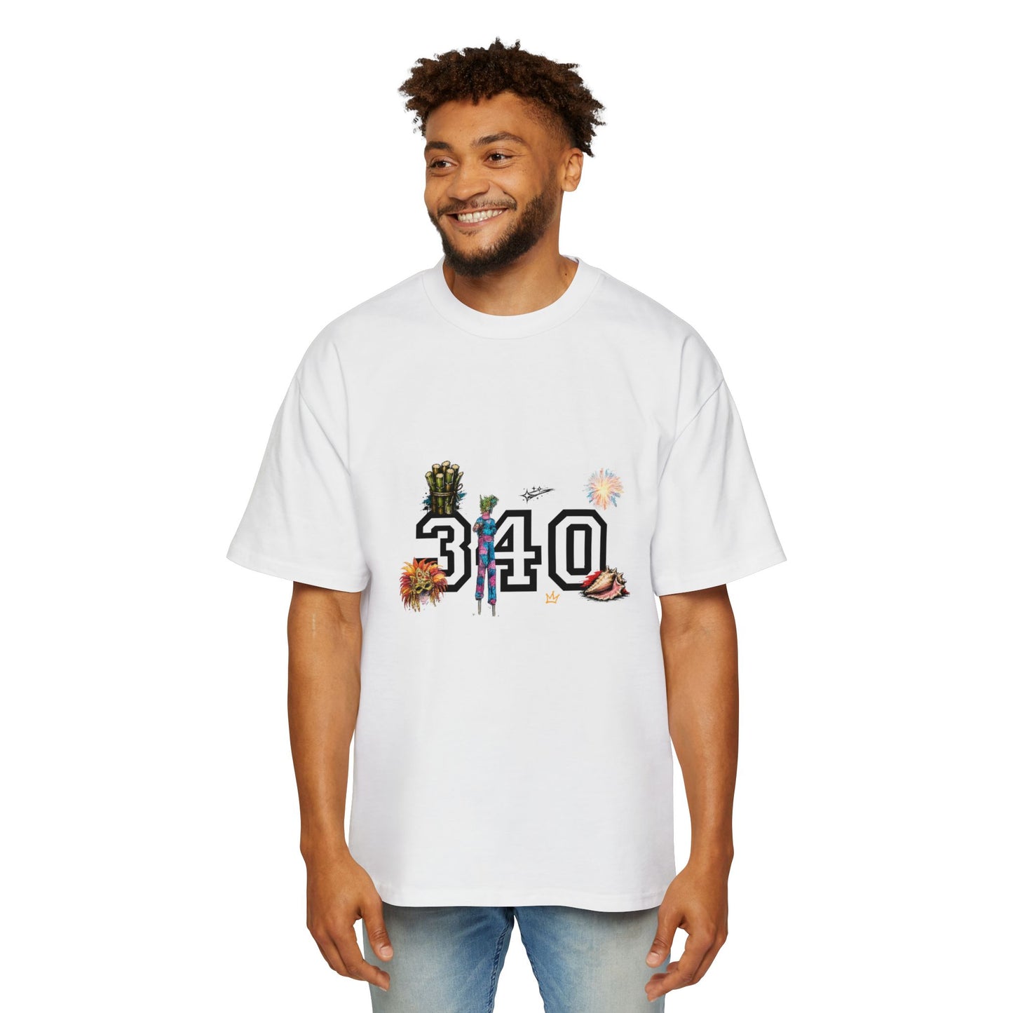 Cruz 340 Graphic Tee — Beach Vibes Men’s Oversized T-Shirt