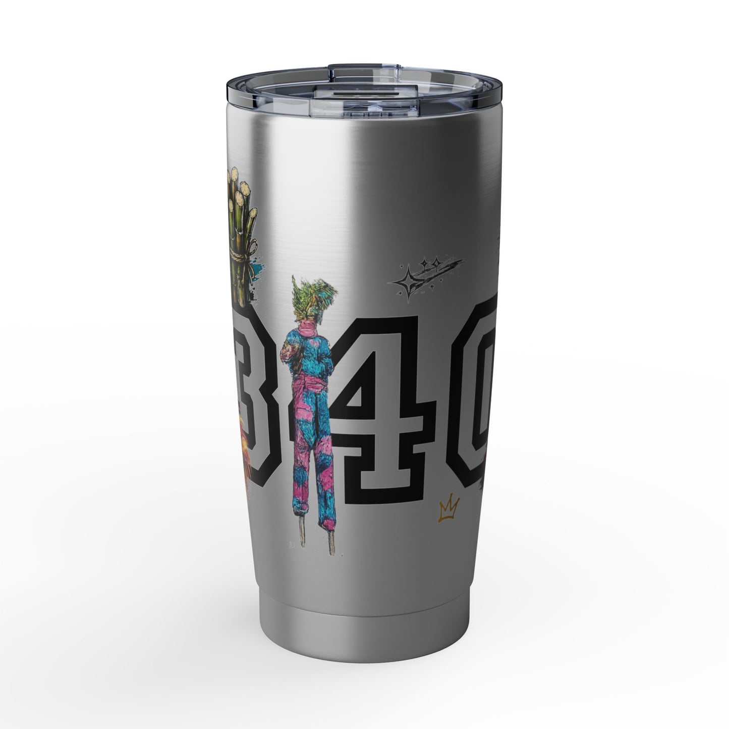 Vagabond 20oz Travel Tumbler — Retro Floral Number 340 Stainless Insulated Cup