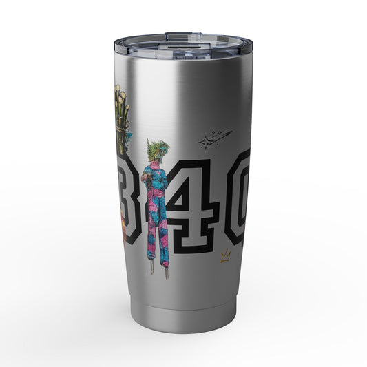 Vagabond 20oz Travel Tumbler — Retro Floral Number 340 Stainless Insulated Cup