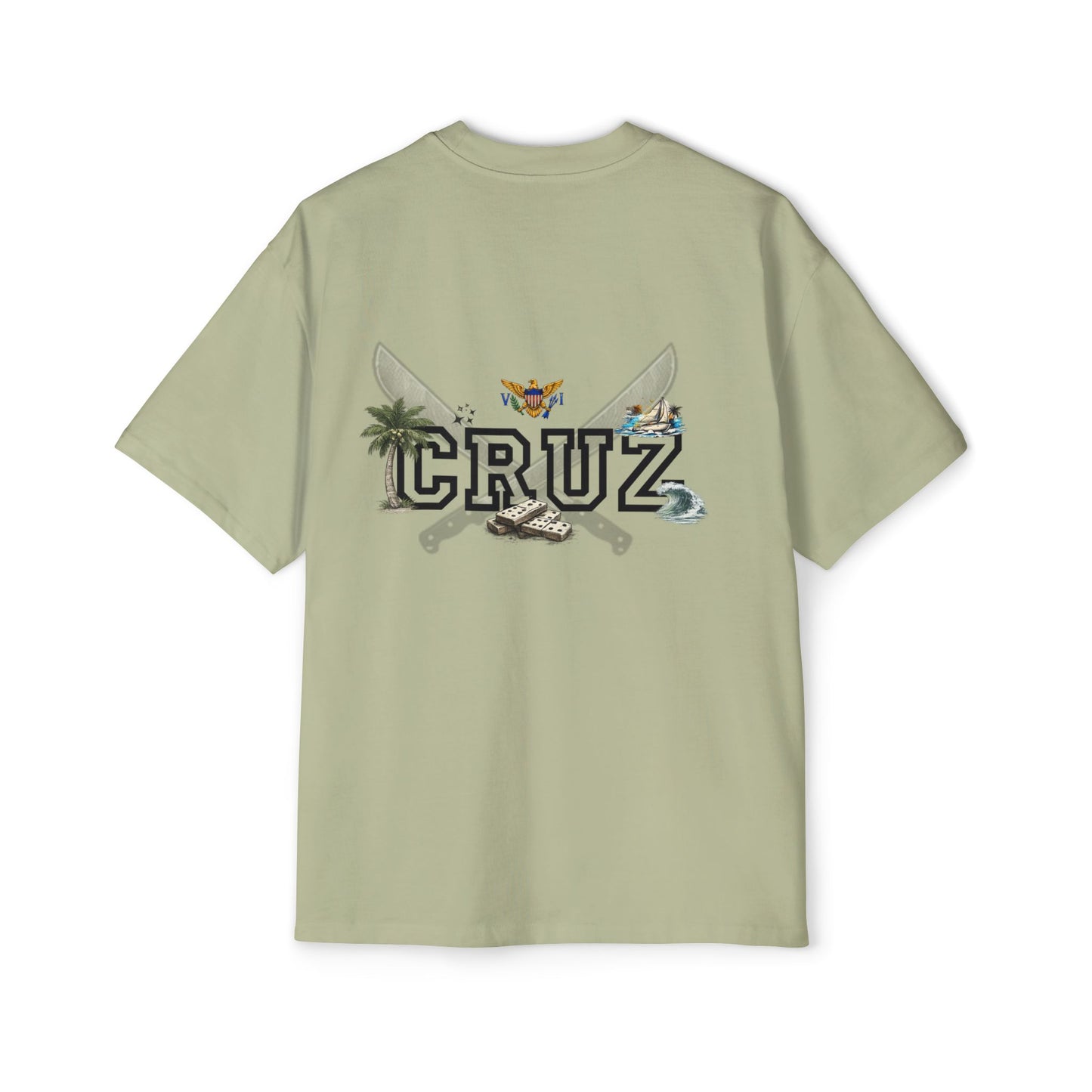 Cruz 340 Graphic Tee — Beach Vibes Men’s Oversized T-Shirt